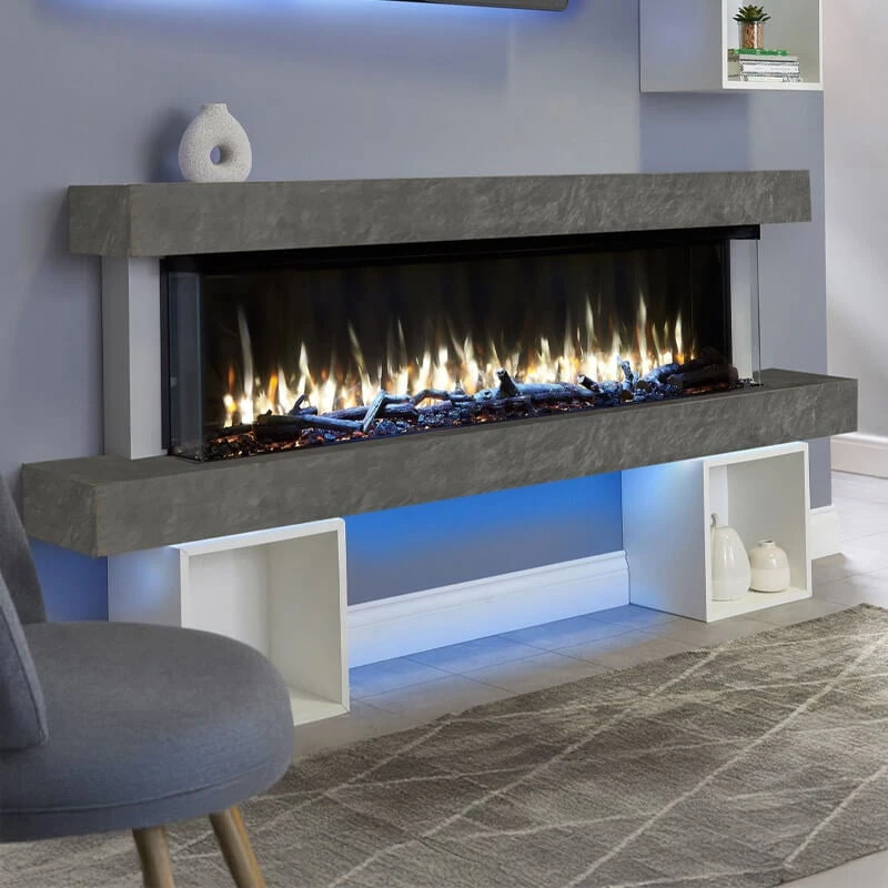 Cento Slim 2000 Dark Grey Slate Electric Fireplace 1 Cento Slim 2000 Dark Grey Slate Electric Fireplace