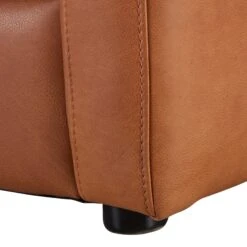 Alexander & James Miller Camel Leather & Velvet Mixed Fabric Snuggler Sofa -Housing Units Furniture Store 84fa78ff14bc7a479e464e19122ffba4