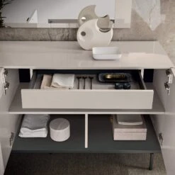 Caren High Gloss Pearl Line 173cm 3 Door Sideboard -Housing Units Furniture Store 8543546991598ec15c763846040134aa