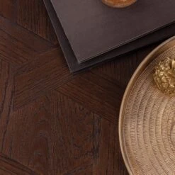 Olivia James Hemingway Mahogany Oak & Gold Nest Of 2 Coffee Tables -Housing Units Furniture Store 854ee9533ab7d73d3a0a6c7ec23399c8