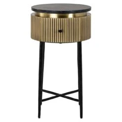 Ivette Gold Side Table