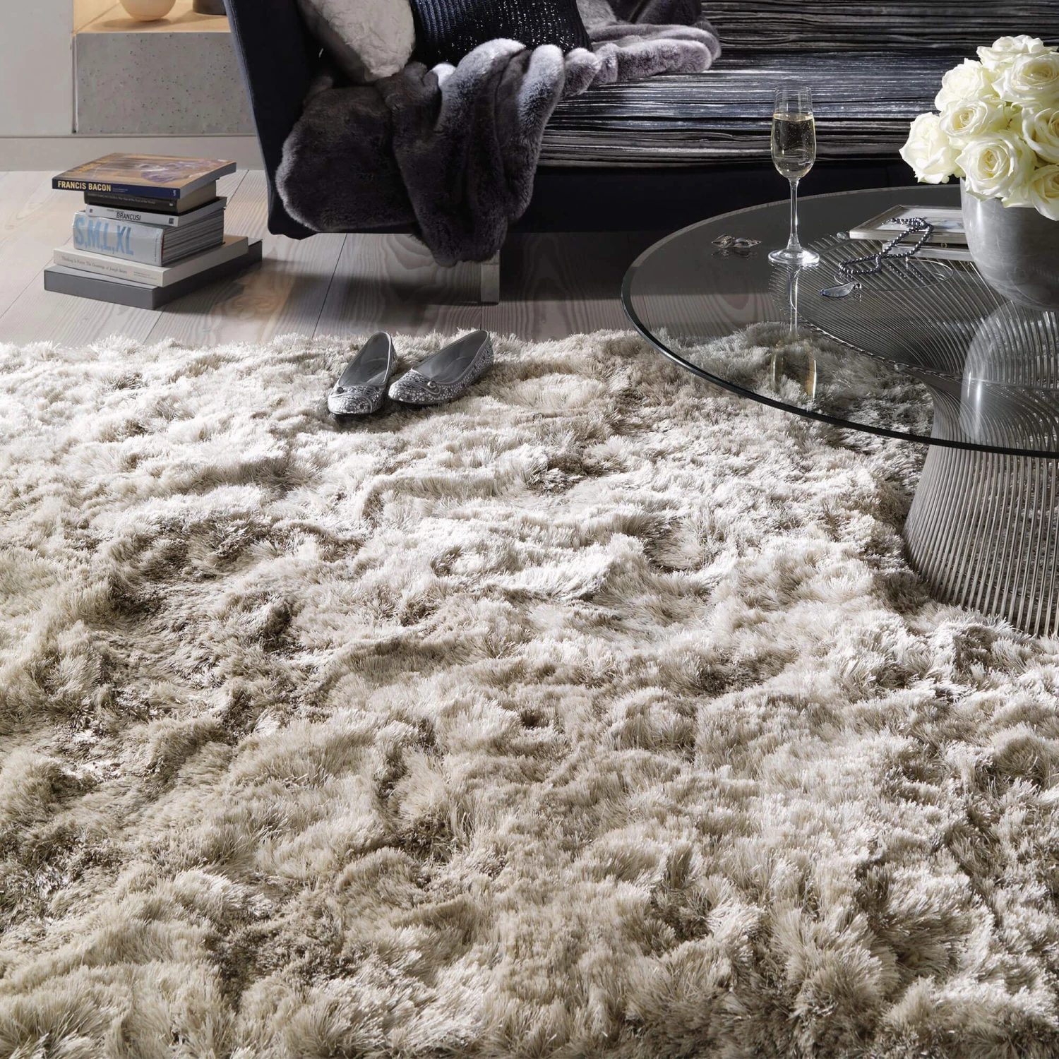 Plush Shaggy Sand 200cm X 300cm Rug 1 Plush Shaggy Sand 200cm X 300cm Rug