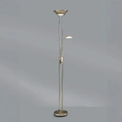 Brazier Satin Nickel USB 2 Light Uplighter Floor Lamp -Housing Units Furniture Store 8646d67c3e2ec4cef996db10a3f7db5c 1