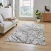 Artemis Abstract Grey & Gold 160x230cm Rug