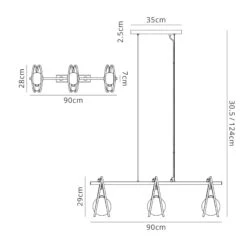 Cerchio Black & Gold 3 Light Bar Pendant -Housing Units Furniture Store 86da43e75bd9c064edf63e00eccfda1e