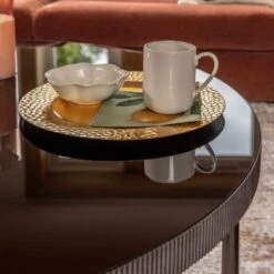 Libra Knightsbridge Black Glass Nest Of 2 Coffee Tables -Housing Units Furniture Store 87d2917292f6cd33eb1e4164baea7004