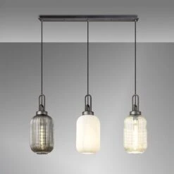 Hectar Aged Pewter 3 Light Bar Pendant