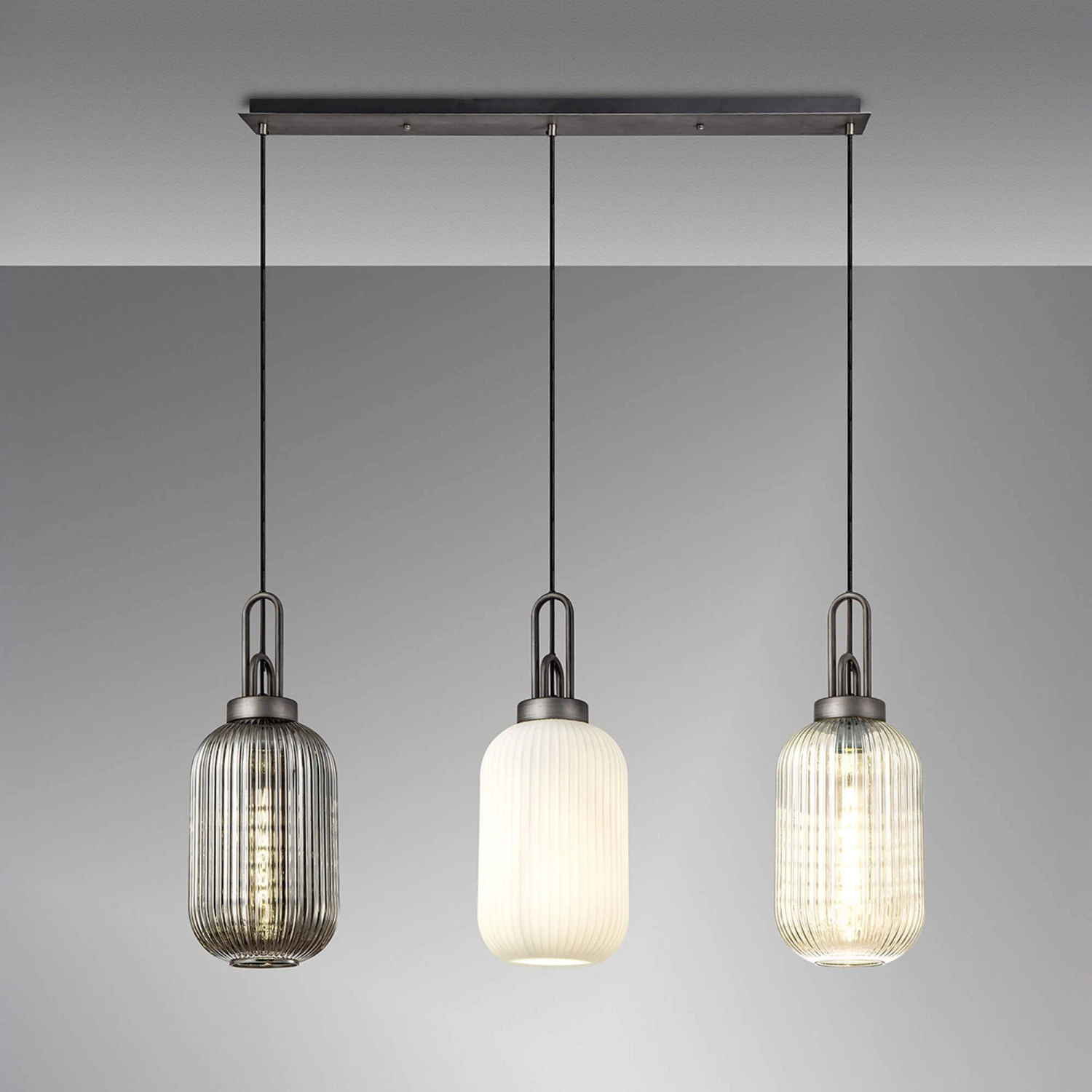 Hectar Aged Pewter 3 Light Bar Pendant 1 Hectar Aged Pewter 3 Light Bar Pendant