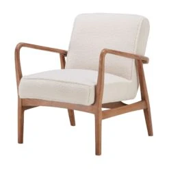 Hansen Natural Wooden Accent Armchair -Housing Units Furniture Store 88040640990f6ebd772c48dae5d821e8