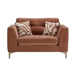 Miranda Dusky Apricot Fabric Cuddler Sofa