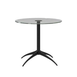 Stressless Small Urban Star Matt Black & Glass Side Table