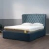 TEMPUR® Holcot 150cm Kingsize Shetland Navy Ottoman Bed Frame