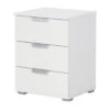 Lucy White 3 DrawerBedside Cabinet