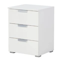 Lucy White 3 DrawerBedside Cabinet