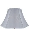 50cm Grey Polysilk Bowed Light Shade