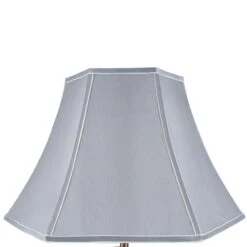 50cm Grey Polysilk Bowed Light Shade