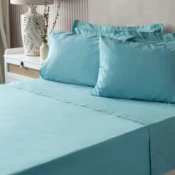 Belledorm Teal Superking Fitted Sheet