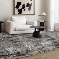 Kuza Portrait Grey 200cm X 290cm Rug