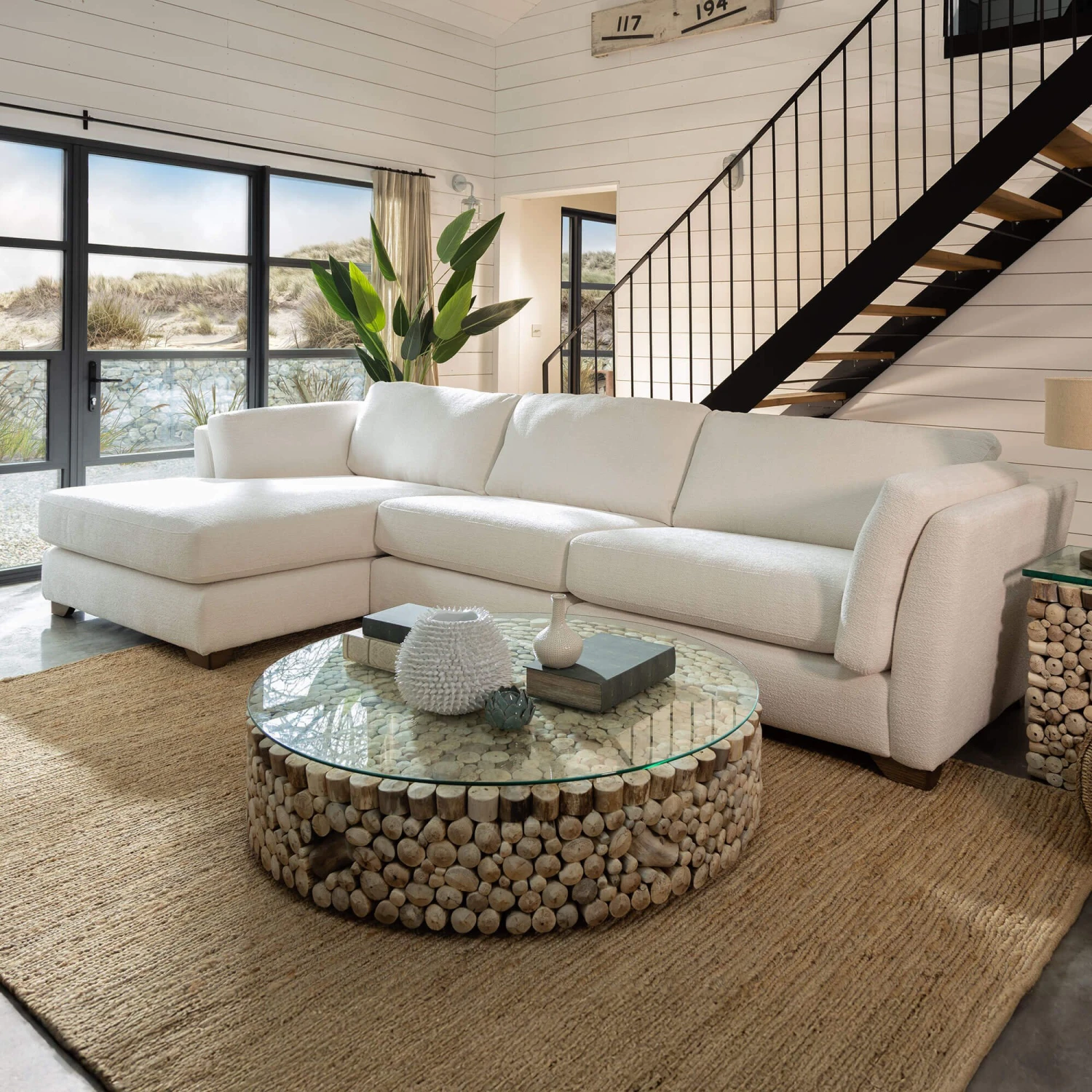 Julietta Mikah Daisy Cream Fabric Left Hand Corner Chaise Sofa 6 Julietta Mikah Daisy Cream Fabric Left Hand Corner Chaise Sofa - Image 6