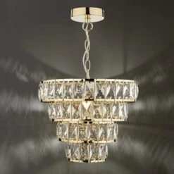 Cerys Gold & Crystal Pendant Light -Housing Units Furniture Store 89c2a64380c671ba8110f8aa91b8b1a2