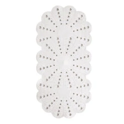 Showerdrape White Petal Bath Mat