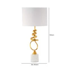 Gold Knot Table Lamp With White Linen Shade -Housing Units Furniture Store 8a870f6096d640dea73f14b759cb7813