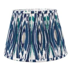 Ezra Ocean Blue Patterned 35cm Shade