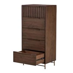 Andria Reclaimed Pine Solid 5 Drawer Tall Chest -Housing Units Furniture Store 8b7ec1c3152afeb9fe6cd696659a5cf0