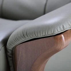 Stressless Windsor High-Back 3 Seater Recliner Sofa In Paloma Shadow Green & Walnut -Housing Units Furniture Store 8c03e01d463e936731d2bac4ff2dfd30