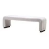 Esme White Boucle Dining Bench