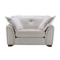 Tianna Avana Cream Fabric Cuddler Sofa