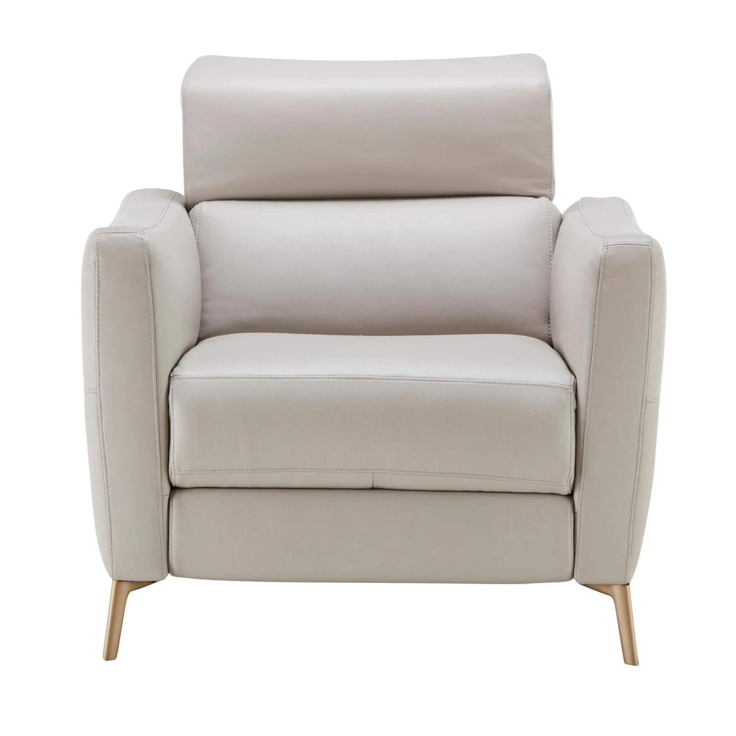 Natuzzi Greg Greige Leather Electric Recliner Armchair 1 Natuzzi Greg Greige Leather Electric Recliner Armchair