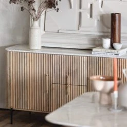 Rochelle Mango Wood & Marble Wide Sideboard -Housing Units Furniture Store 8d4f0369daad76b75c1a9914acd025c7