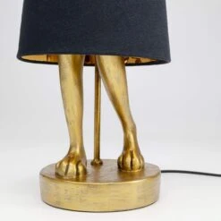Gold Modest Rabbit 68cm Table Lamp With Black Shade -Housing Units Furniture Store 8eab81b4c716d8d55ea87e3573fe1f1c 1