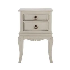 Versailles Cream 2 Drawer Bedside Table