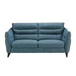 Carrera Teal Blue Fabric 2 Seater Sofa