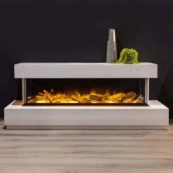 Rafael White Faraya Micro Marble Fire Surround