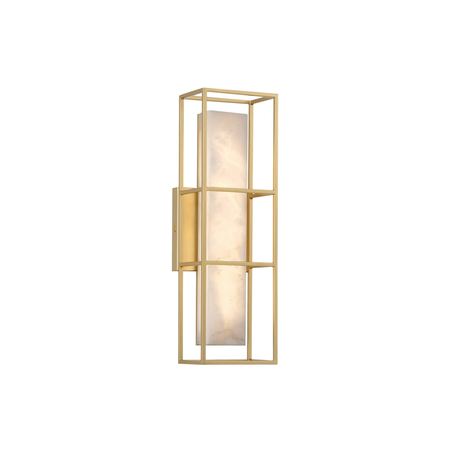 Quintiesse Blakley 16" Gold Albaster Vertical Wall Light 2 Quintiesse Blakley 16" Gold Albaster Vertical Wall Light - Image 2