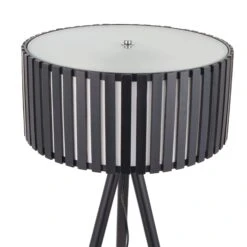 Slatted Black Wood Tripod Floor Lamp -Housing Units Furniture Store 9185d0368cfb9b1719f3d07c69bd407e