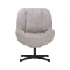 Zara Natural Fabric Accent Swivel Chair