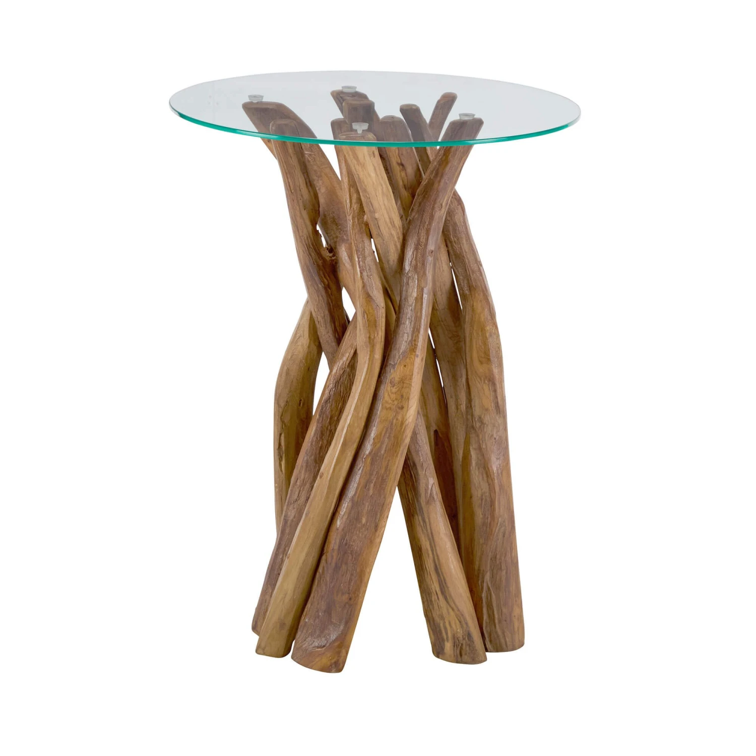 Java Teak 50cm Round Lamp Table 2 Java Teak 50cm Round Lamp Table - Image 2
