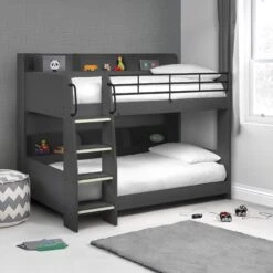 Domino Anthracite Single Bunk Bed