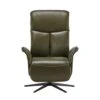 Kasava Green Semi Aniline Leather Power Recliner Chair