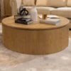 Linea Round Elm Wood Coffee Table