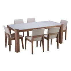 Tivoli 200cm Dining Table With 6 Farrington Dining Chairs