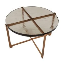 Kenitra Round Glass Top Coffee Table