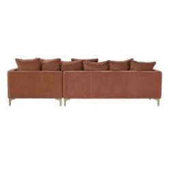 Miranda Dusky Apricot Fabric Large Right Hand Pillow Back Chaise Sofa -Housing Units Furniture Store 943d86cb6621a3c930c8789d8c4432d0