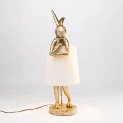 Gold Modest Rabbit 68cm Table Lamp With White Shade -Housing Units Furniture Store 9462e2a37826346632268f43b8a67ee6 1