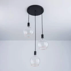 Aura Black 3 Light Pendant Light Collection -Housing Units Furniture Store 94cc69518acc981a9ba074fcf642e8ba 1