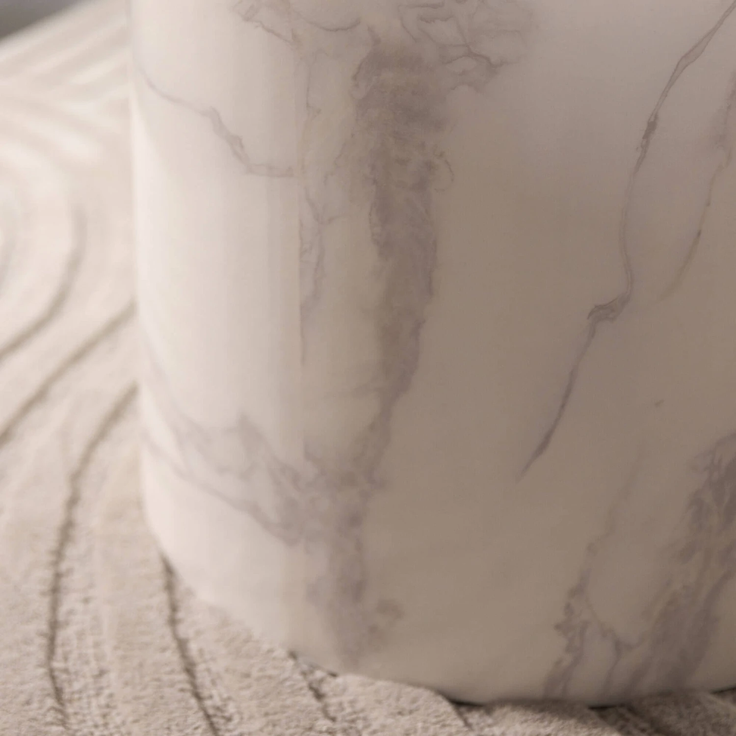 Savona Bone 130cm Round Marble Effect Dining Table & 4 Gabriel White Boucle Fabric Dining Chair 9 Savona Bone 130cm Round Marble Effect Dining Table & 4 Gabriel White Boucle Fabric Dining Chair - Image 9